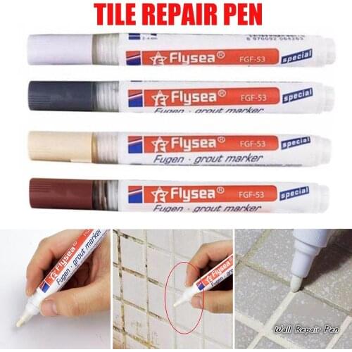 1pc Portable Plastic Waterproof Home Decor Ceramic Tile Maker Odorless Floor Wall Repairing Pen Long Lasting Painting Tool