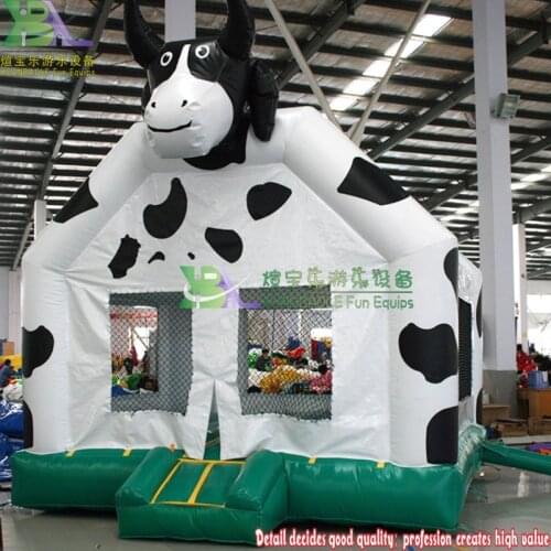KK products durable PVC good guality milch cow inflatable bounce house for kids