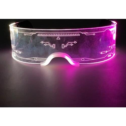 Cool Luminous LED Glasses Glowing Costume Neon Light Flashing Sunglasses For Nightclub DJ Dance Party Decor