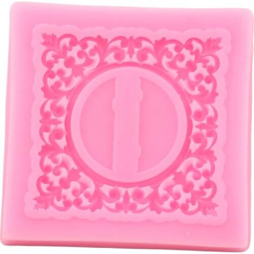 Relief Lace Border Silicone Molds Frame Fondant Chocolate Mould Baby Party Cake Decorating Tools Candy Polymer Clay Moulds