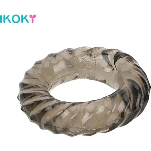 IKOKY Male Longer Lasting Cock Ring Adult Products Silicone Sex Toys for Men Male Elastic Delay Ejaculation Penis Ring