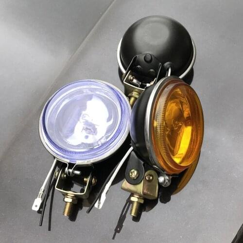 Universal Clear Round Fog Spot Lights Lamp Kit Set H3 12V 55W 24V 70W 3inch Mini headlight Reverse lamp for Van Bus Truck Pickup