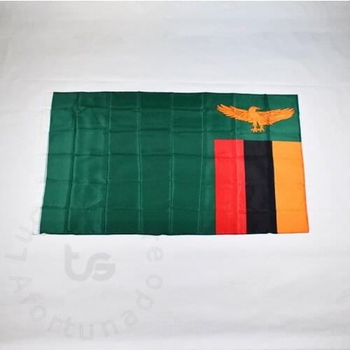 Zambia 90*150cm Banner Hanging National flag for meet,Parade,party.Hanging,decoration