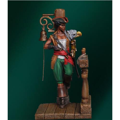 1/32 54mm soldier Female robber WITH BASE 54MM toy Resin Model Miniature resin figure Unassembly Unpainted