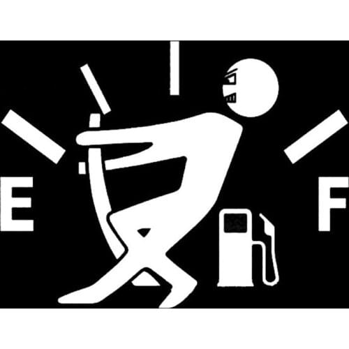 1 Pcs Funny Car Sticker Pull Fuel Tank Pointer To Full Hellaflush Reflective Vinyl Car Sticker Decal Wholesale