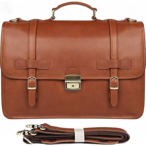 14Inch England Men Style Man Laptop Cowhide Briefcase Hombre Men Leather Leather Bag Messenger Office Maletines Bags