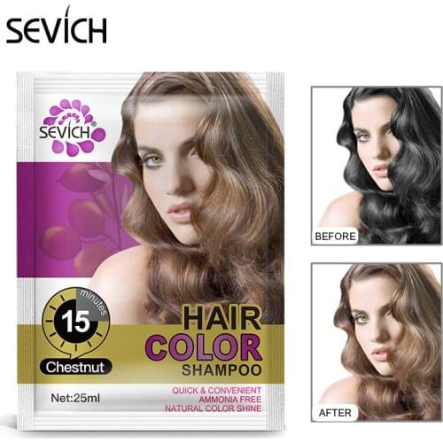 15mis Moisturizing hair dye cream 5pcs/lot Natural organic temporary Coffee hair dye shampoo for woman 5 Colors Hiar Shampoo