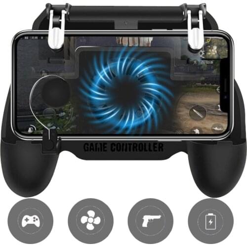 2000mAh Charger Power Bank Heat Dissipation Cooling Fan Gamepad Game Joystick Gaming Controller Hand Grip for Mobile Phone PUBG