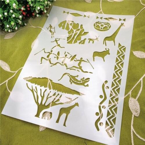 21*29.5cm virgin forest scrapbook stencils spray plastic mold shield DIY cake hollow Embellishment printing lace ruler Easter