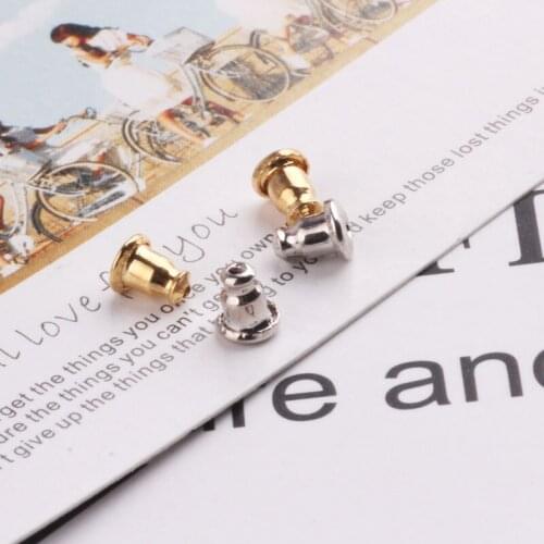 DIY jewelry accessories 18k real gold plating color-preserving bullet ear plug earplugs ear cap earrings earring material