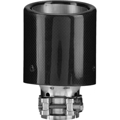 Car Carbon Fiber Style Car Modified Single Outlet Exhaust Pipe Muffler Tip Tail Throat 54-101mm automobile Accessories