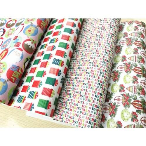 Free shipping 7.6*12inch cartoon print synthetic leather fabric for DIY accessories BHY404