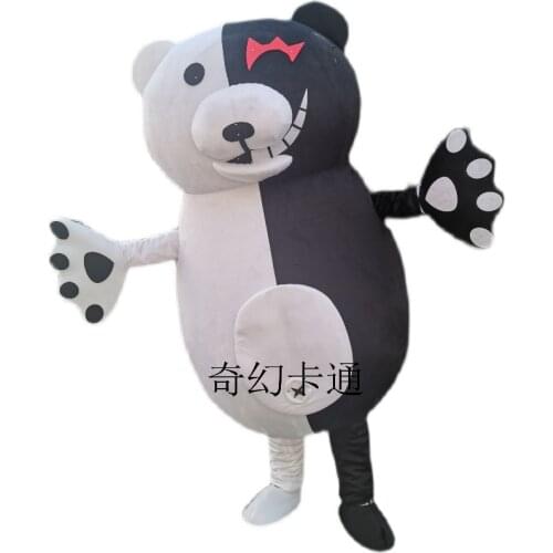 Black and white beer mascot costume walking props people wear doll costumes puppet mascot Halloween Party Masquerade Anime Shows