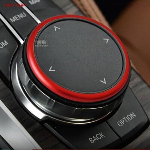 Multimedia Button Frame Decorative Trim Circle Ring For BMW 1 2 3 4 5 6 7 series X1 X2 X3 X4 X5 X6 Car Styling