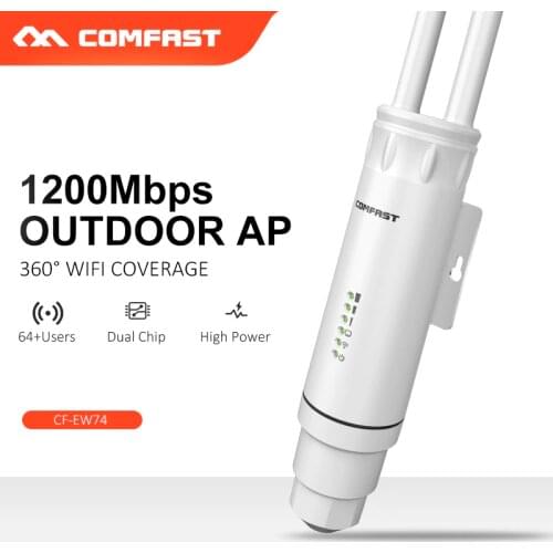 Long Range 1200Mbps Dual Dand High power Outdoor AP WIFI Router 2.4G+5Ghz WIFI Repeater PoE wireless router CPE bridge antenna