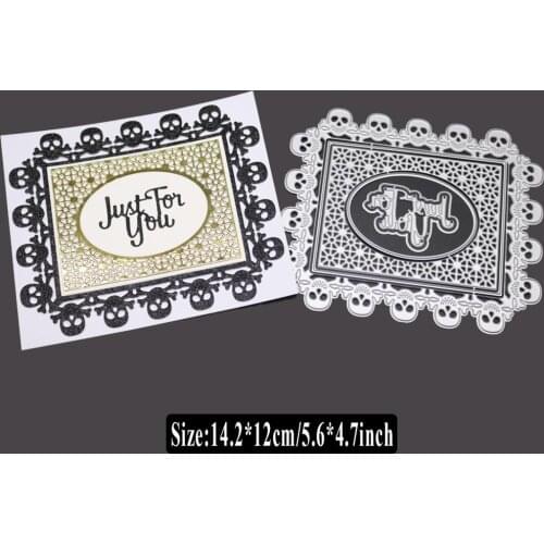 Halloween Skull Card Cutting Dies for Card Making, URYKE Die Cuts Stencil Metal Pattern Template for DIY Embossing Scrapbooking