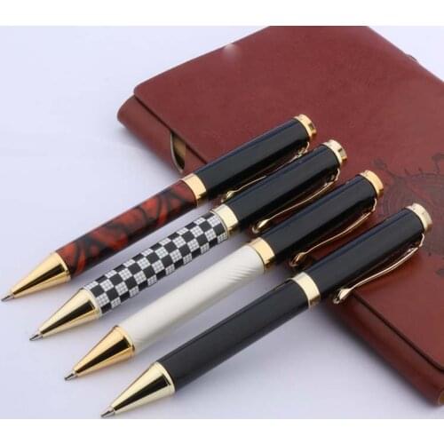 Jinhao 500 metal golden BallPoint Pen GIFT And White Chessboard Stationery Student Office school supplies