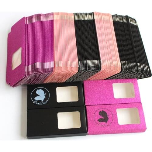 Custom Lash Boxes Packaging With Logo Eyelash Cases 10/20/30/50/100 Pieces Rectangle Shape Wholesale Paper Custom Logo Packaging