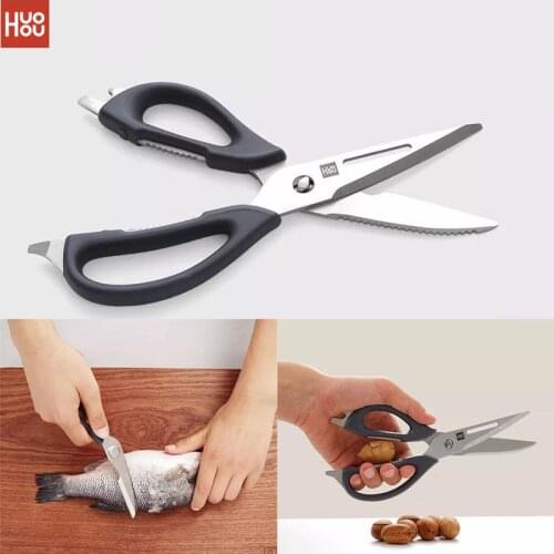 HuoHou Multifunctional Kitchen scissor Detachable scissors Nutcracker Bottle opener Bone Cutter Cook Tool shear cut Poult