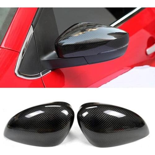 New Carbon Fiber Car Side Door View Mirrors Replacment Cover For Ford Kuga