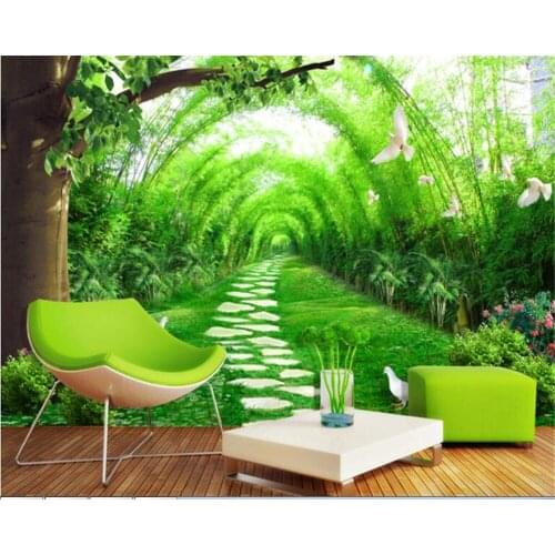 Beibehang behang Wallpaper 3D Beautiful Fall Sun Woods Forest Theme Large Photo Background Wall wallpaper for walls 3 d