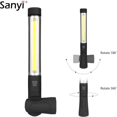 Portable Work Light White Red LED Emergency Safety Flashlight Magnetic Work Inspection Lamp Handheld Lantern For Car Repairing