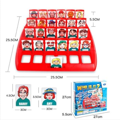 Family Guessing Games Who Is It Classic Board Game Toys Memory Training Parent Child Leisure Time Party Indoor Games Props Xmas