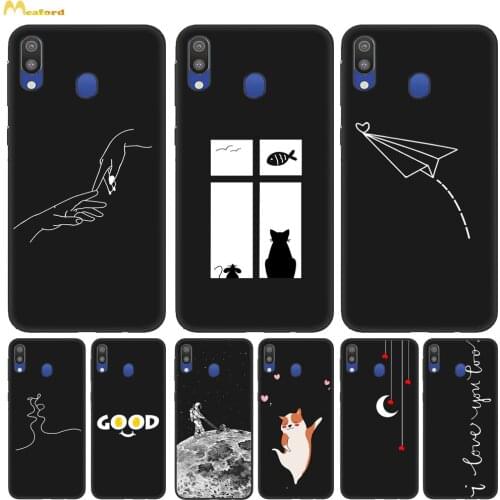For Samsung M20 Silicone Case For Samsung Galaxy A01 A10E Phone Cover Soft Bumper Coque For Samsung A 01 M20 Case A 01 Black TPU