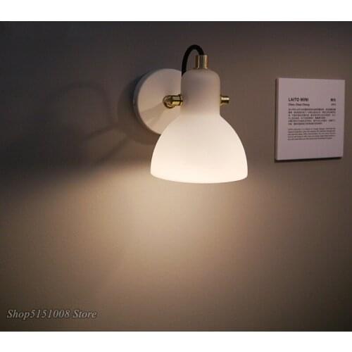 Modern Nordic LED New Glass Wall lamp Nordic minimalist Living Room Bedroom Bedside Aisle Balcony Frosted Glass Wall Ligh
