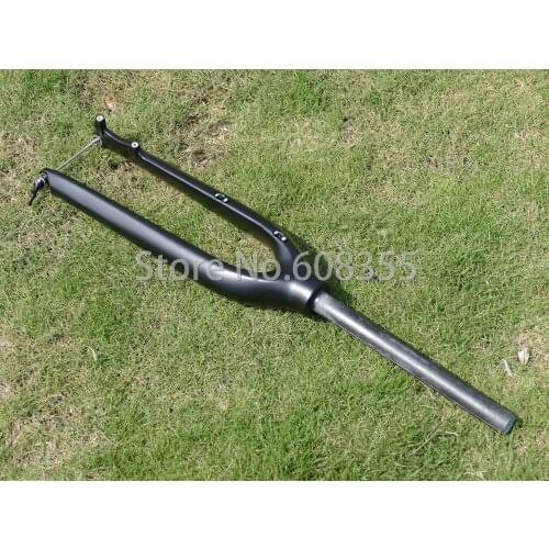 UD 3k Carbon Matt Glossy 29er Mountain Bike MTB Fork 1 1/8" Straight + Titanium Quick Release Skewer
