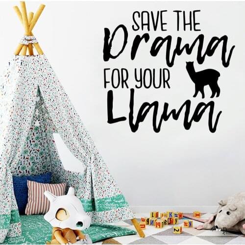 Fun Llama Wall Sticker Removable Wall Stickers Diy Wallpaper For Kids Rooms Wall Stickers Waterproof Wallpaper