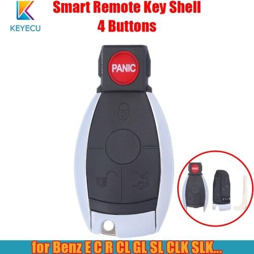 Keyecu Replacement Smart Remote Key Shell Case Cover 3+1 Buttons for MERCEDES BENZ E C R CL GL SL CLK SLK
