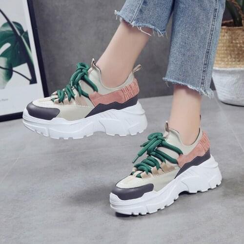 Casual Shoes Woman Flats Platform Sneakers For Women Fashion Trends Ins Female Spring Autumn Lace Up Women Shoes 2018 Plus Size