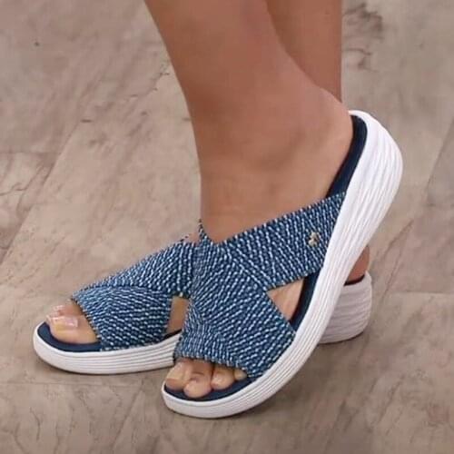 2021 Summer Women Slipper Shoes Female Platform Casual Shoes Outdoor Summer Beach Flats Comfort Ladies Slides Plus Size