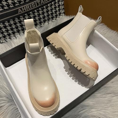 Women Winter Martens Platform Boots Women Ankle Boots 2021 Women High Quality Genuine Leather Boots Zapatos De Mujer