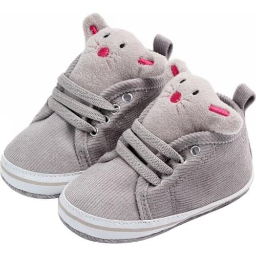 Baby Boy Girl Winter Warm Cartoon Animal Print Anti-Slip Shoes Casual Sneakers Toddler Soft Soled First Walkers 2021