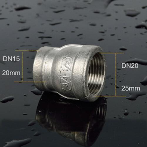 1/2" BSPP Female Turn 3/4" BSPP Female Reducer 201 Stainless Pipe Fitting Connector Coupling Adapter