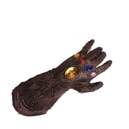 1 pc The Thanos Infinity Gauntlet Cosplay Gloves Prop Halloween Hard Latex Infinity War Mask