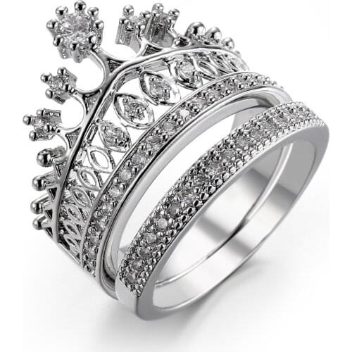 2pcs YaYI Fine Jewelry Fashion Princess Cut White Cubic Zirconia Silver Color Engagement Wedding Party Couples Rings