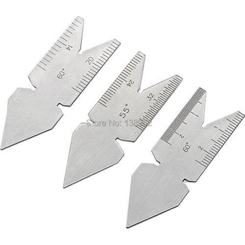 55 degree 60 degree Inch Metric Screw Thread Pitch Gauge Center GaugeThree specifications 3pcs/lot