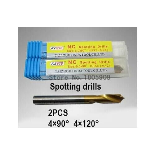 Free delivery 2PCS (M4*90 degrees +M4*120degrees) containing cobalt chamfer drill positioning center