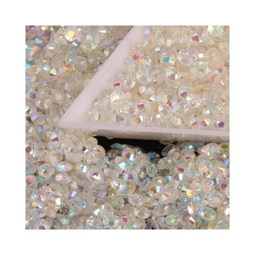 Free Shipping Wholesale 3mm 10000pcs Round Glue On AB Transparent White Flatback Resin Rhinestones,Nail Art Rhinestones For DIY