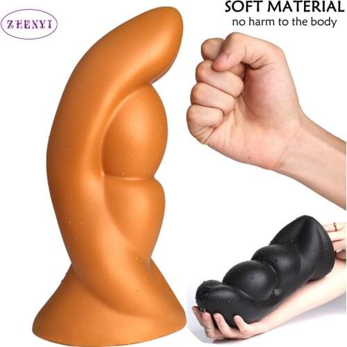 Safe Non-Toxic Soft Huge Anal Plug Big Butt Plug Beads Anus Expansion Stimulator Prostate Massage Erotic Product Sex Toys