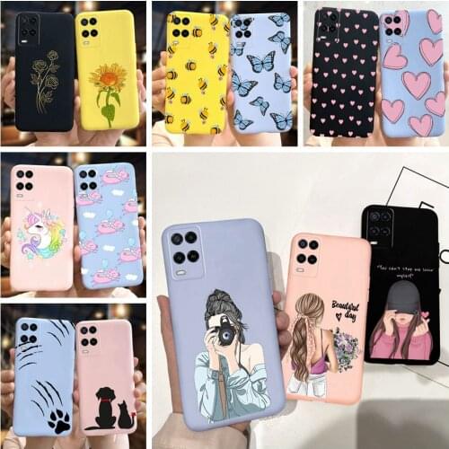 For OPPO A54 A 54 2021 Case Silicone Phone Cover For OPPOA54 CPH2239 CPH2195 A 54 5G Shockproof Soft Bumper 6.5 inch Cute Covers