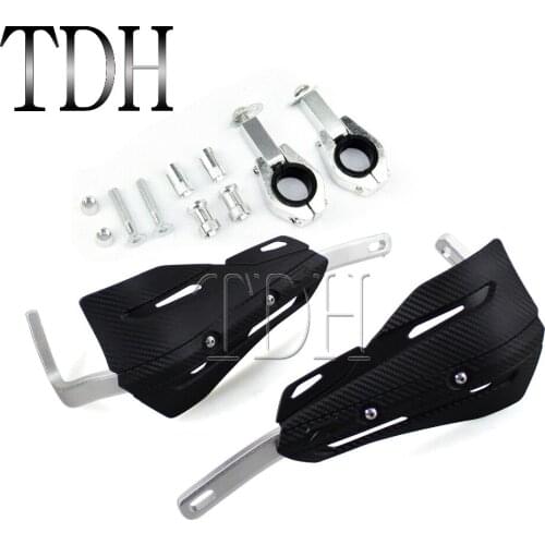 Black Motorcycle 1-1/8" 28.6mm Handlebar Protector Hand Shields Deflector Hand Brush Guard For Racing Street Dirt Bike ATV