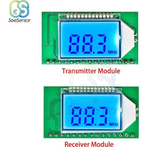87-108MHZ LCD Display Digital FM Radio Transmitter/Receiver Module Wireless Microphone Stereo Board Digital Noise Reduction