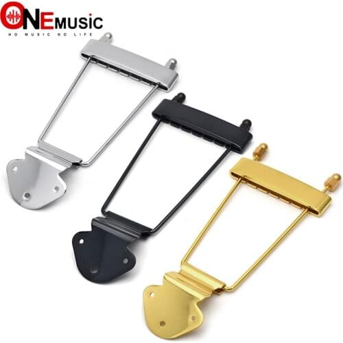 Trapeze Tailpiece for 6 String Electric Guitar 50.0 m/m String Pitch Chrome Gold Black