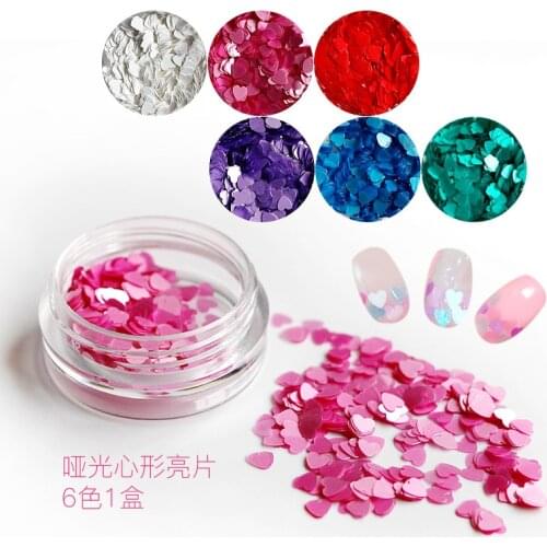 Crystal drops, solid heart sequins, flash powder, nail patch, manicure DIY ornaments, hand-filled material accessories