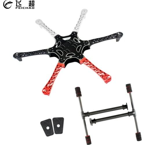 FEICHAO F550 Drone Frame Kit 6-Axle Airframe 550mm Quadcopter Frame Kit with Landing Skid Gear & Mount for DIY RC Drone