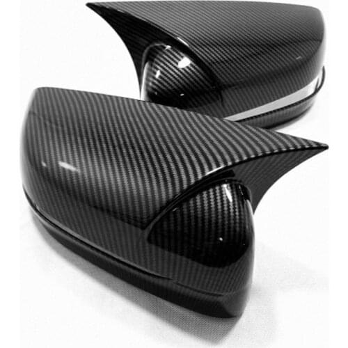 Car Rearview Mirror Covers Caps for BMW 5 Series G30 G38 7 Series G11 G12 4 Door 2018 2019 Side Mirror Caps Carbon Fiber / ABS